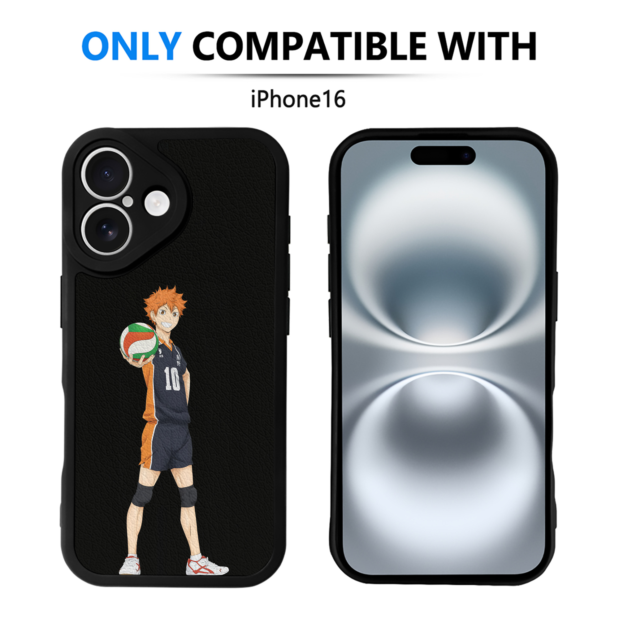 （画像用） ハイキュー!! Haikyu!! 【iPhone 16シリーズ対応】シリコンスマホケース（レザー調） 材質：シリコン